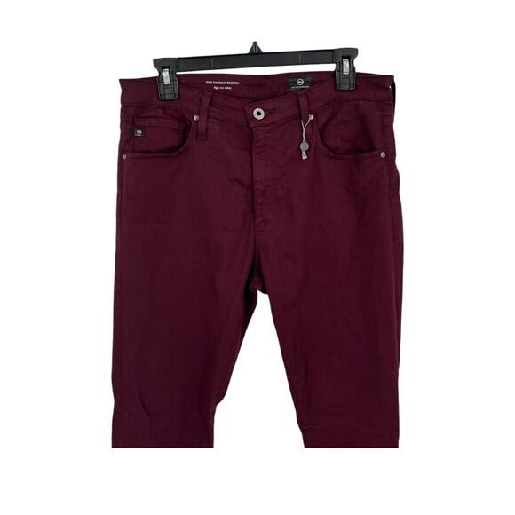 Adriano Goldschmied AG Jeans The Farrah Skinny high rise red size 31 - Picture 2 of 5